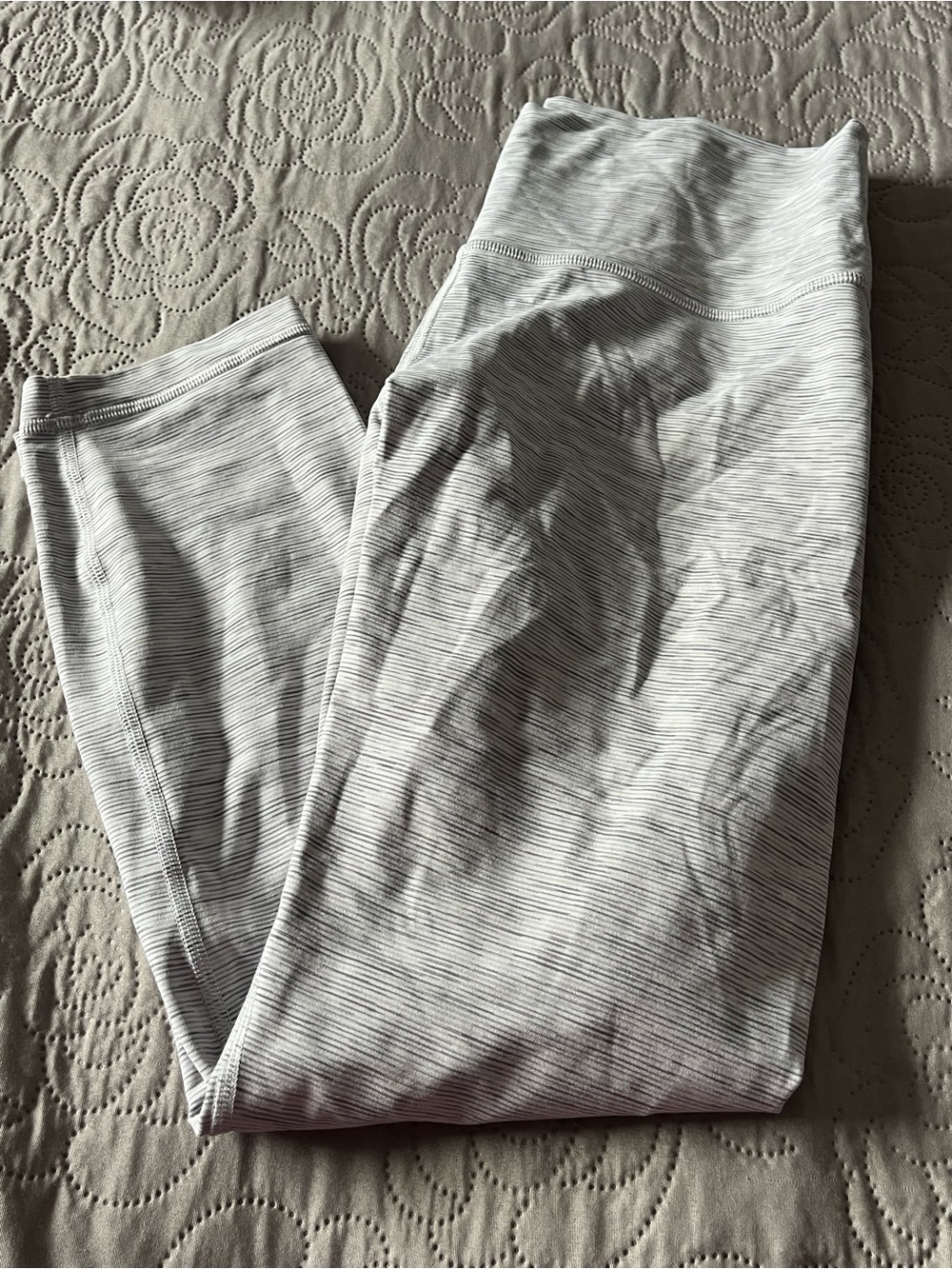 lululemon athletica Light Gray Striped Sweatpants